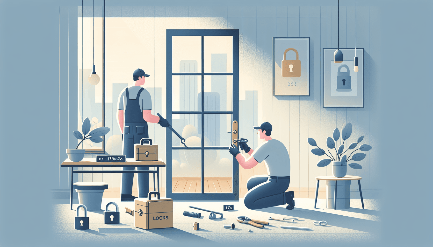 Different window locks being fitted on various home windows